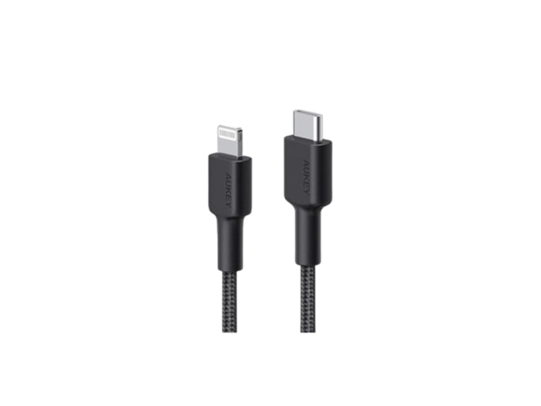 Buy Aukey USB C to Lightning Braided Cable 60W 1.8M - Black in Qatar Buy Aukey USB C to Lightning Braided Cable 60W 1.8M - Black in Qatar